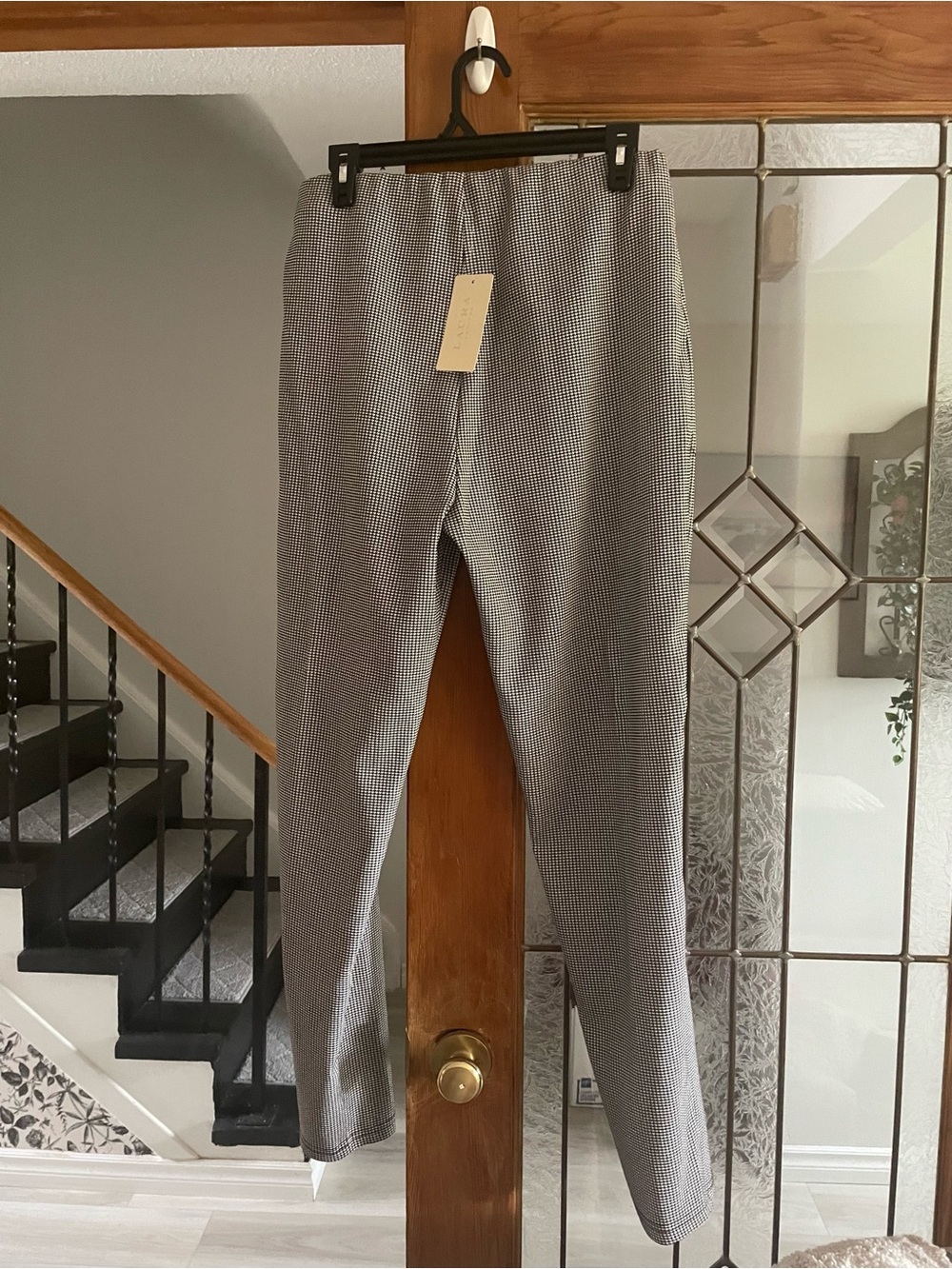 Gray Checked Dress Pants - Laura petites